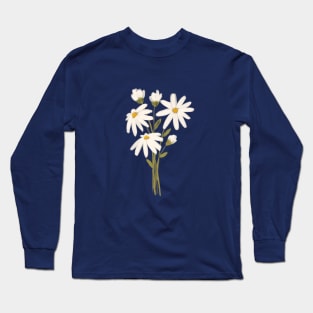 White Flower Bouquet Painting Long Sleeve T-Shirt